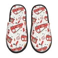 thumbnail image 3 of Junzan Fuzzy Feet Slippers For Women,House Shoes Non Slip Indoor/Outdoor,Fire Truck Designs-Medium, 3 of 9