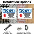 thumbnail image 3 of (2 Pack) Delivery Entrance Contractors OSHA Notice Sign 18 Inch X 12 Inch Indoor / Outdoor Rust-Free Aluminum Metal Signs for Workplace, Workshop, and Construction Site, Made in the USA, 3 of 8