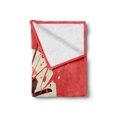 thumbnail image 2 of Samurai Soft Flannel Fleece Throw Blanket, Oriental with Circular Motif Background Traditional Japanese, Cozy Plush for Indoor and Outdoor Use, 60" x 80", Dark Coral Brown Cream, by Ambesonne, 2 of 6