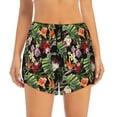 thumbnail image 2 of Goofa Watercolor Tropical Flowers Printed Women 2 in 1 Running Shorts,Quick Dry Athletic Workout Shorts,High Waisted Athletic Shorts with Liner Pockets-Medium, 2 of 9