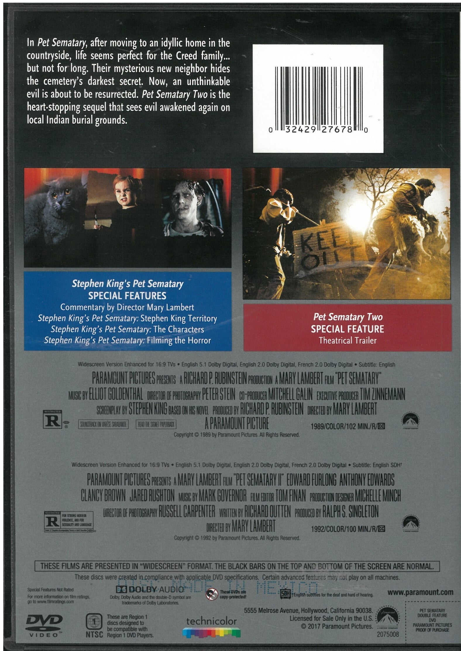 Pet Sematary 2-Movie Collection (DVD), Paramount Home Ent, Horror