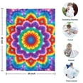 thumbnail image 4 of Colorful Rainbow Tie Dye Spiral Pattern Blanket,Comfortable Soft Flannel Throw Blanket,All Season,Warm Lightweight Blankets for Sofa Bed Couch Living Room Chair,30"x40", 4 of 4