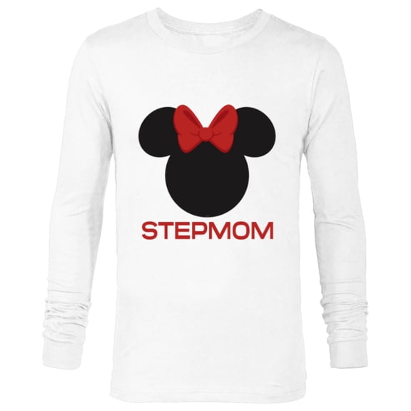 Disney Minnie Mouse Stepmom Mom Red Bow Family Mother’s Day - Long Sleeve T-Shirt for Men - Customized-White