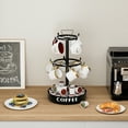 thumbnail image 4 of BOIVSHI Coffee Cup Holder-Coffee Pod & Mug Carousel – Holds 10 Cups, Capsule Storage, Steel, Black, 4 of 8