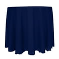 thumbnail image 1 of Ultimate Textile (5 Pack) Reversible Shantung Satin - Majestic 96-Inch Round Tablecloth - for Weddings, Home Parties and Special Event use, Navy Blue, 1 of 4