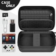 thumbnail image 3 of Case Compatible with Miyoo Mini Plus Portable Game Console, Holder for Handheld Game Player and External TF Card 64G, with Mesh Pocket for Charging Cable, Batteries and Accessories- Black (Box Only) [, 3 of 6