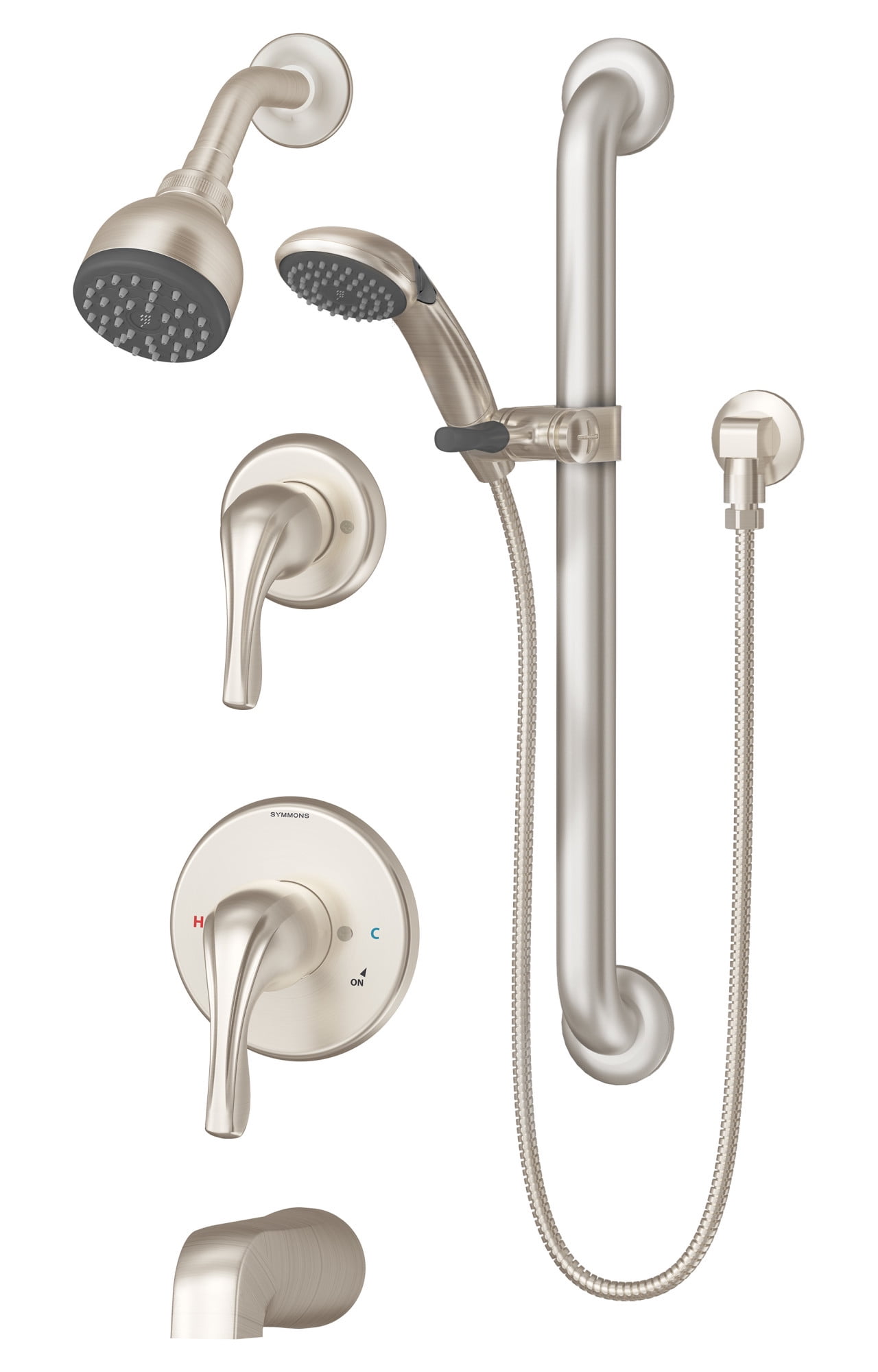 Origins 2Handle 1Spray Tub/Shower System with Hand Shower in Polished