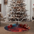 thumbnail image 4 of Balery Red And Blue Fire Printed Christmas Tree Skirt , Merry Christmas Party Christmas Tree Decoration,Adjustable Tree Skirt-36", 4 of 6