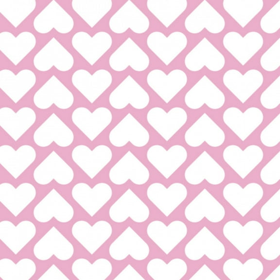 Camelot Fabrics Wild Hearts Pink 100% Cotton Sold By The Yard