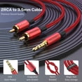 thumbnail image 4 of Adaptador de audio estéreo RCA MOSWAG de 3,5 mm macho a 2RCA macho, 4 of 6