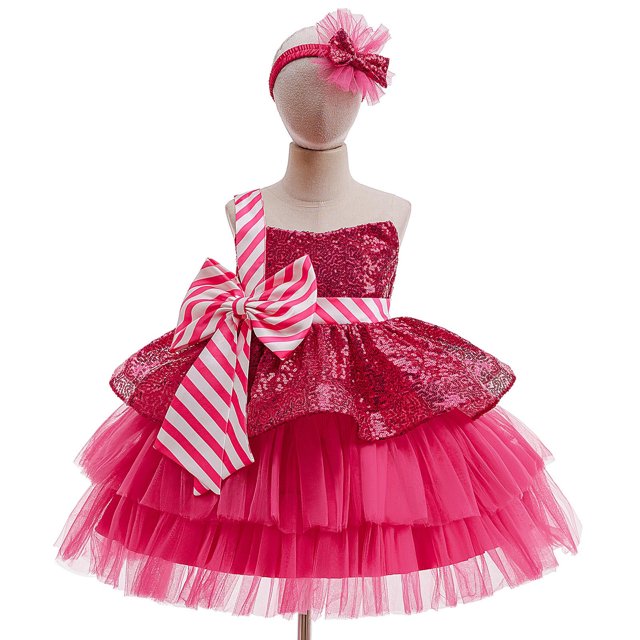 Cowsor Baby Girl Dress Flower Tulle Party Dresses Princess Pageant Birthday Wedding