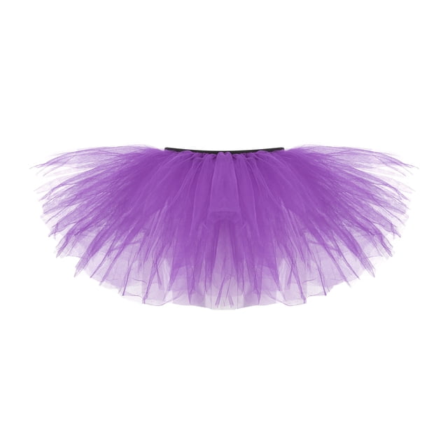 Falda corta de malla de 5 capas plisada para mujer a la moda falda de baile tutú para adultos Wmkox8yi FGJ579