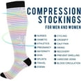 thumbnail image 5 of GZHJMY High Elasticity Compression Socks, High Knee Socks Adult Universal Leisure Relieve Fatigue,Spring Summer Travel Daily with Running (2 Pair), 5 of 7