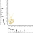 thumbnail image 4 of AFFY White Cubic Zirconia Mom Heart Pendant Necklace 14k Yellow Gold over Silver, 4 of 5