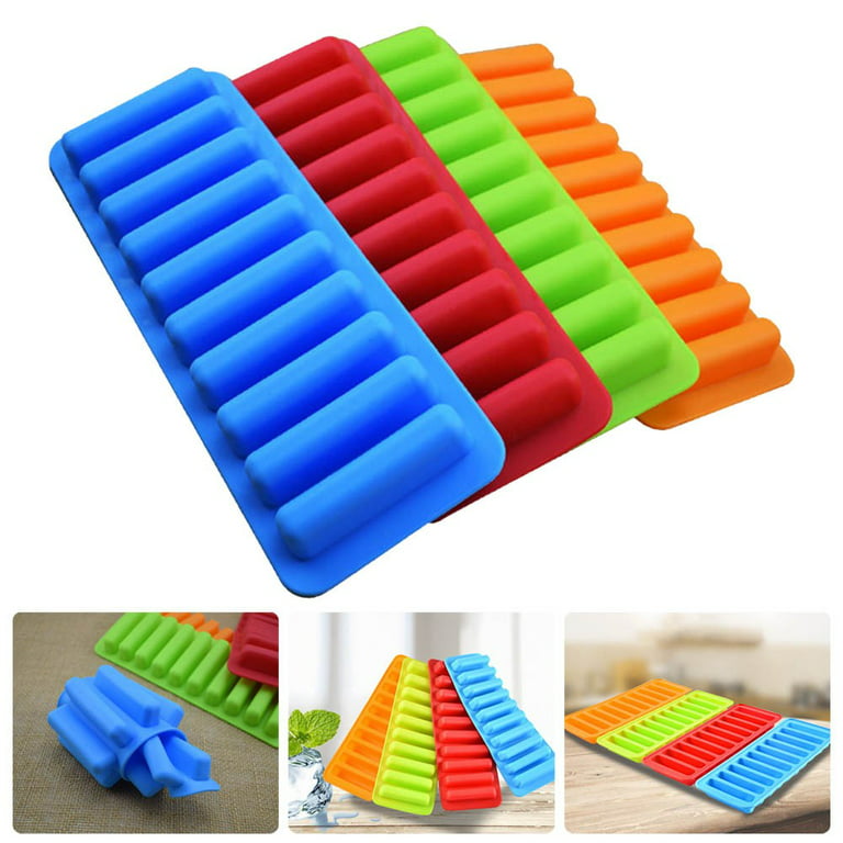 Silicone Ice Cube Tray Mold 10 Grid Thin for Water bottle & Ice