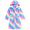 Multicolor, variant on Girls Hooded Plush Fleece Bathrobe, Soft Kids Robe with Belt & Pockets, Rainbow Stars & Unicorn Prints