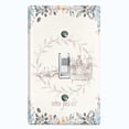 thumbnail image 1 of Metal Light Switch Plate Cover Vintage Retro Postal Floral Card FLW123, 1 of 15