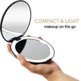 thumbnail image 3 of Fancii Lumi LED Lighted Compact Makeup Mirror for Travel, 1X/10X Magnifying, Black, 3 of 7
