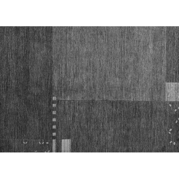 Ahgly Company Indoor Rectangle Abstract Gray Modern Area Rugs, 8' x 10'