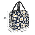 thumbnail image 4 of Kuqiui Daisy Floral Print Lunch Bag Lunch Box for Women & Men,Large Capacity Insulated Lunch Bag for Adult,Leakproof Reusable Lunch Tote Bags for Work/Office/Travel/Picnic, 4 of 8