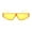 Beige Yellow, variant on 80s Retro Flat Top Funky Narrow Shield Plastic Sunglasses All Black