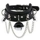 thumbnail image 1 of DIEZI-Collar gótico de cuero PU con borlas para hombre y mujer, Gargantilla, cadena, joyería, 1 of 4