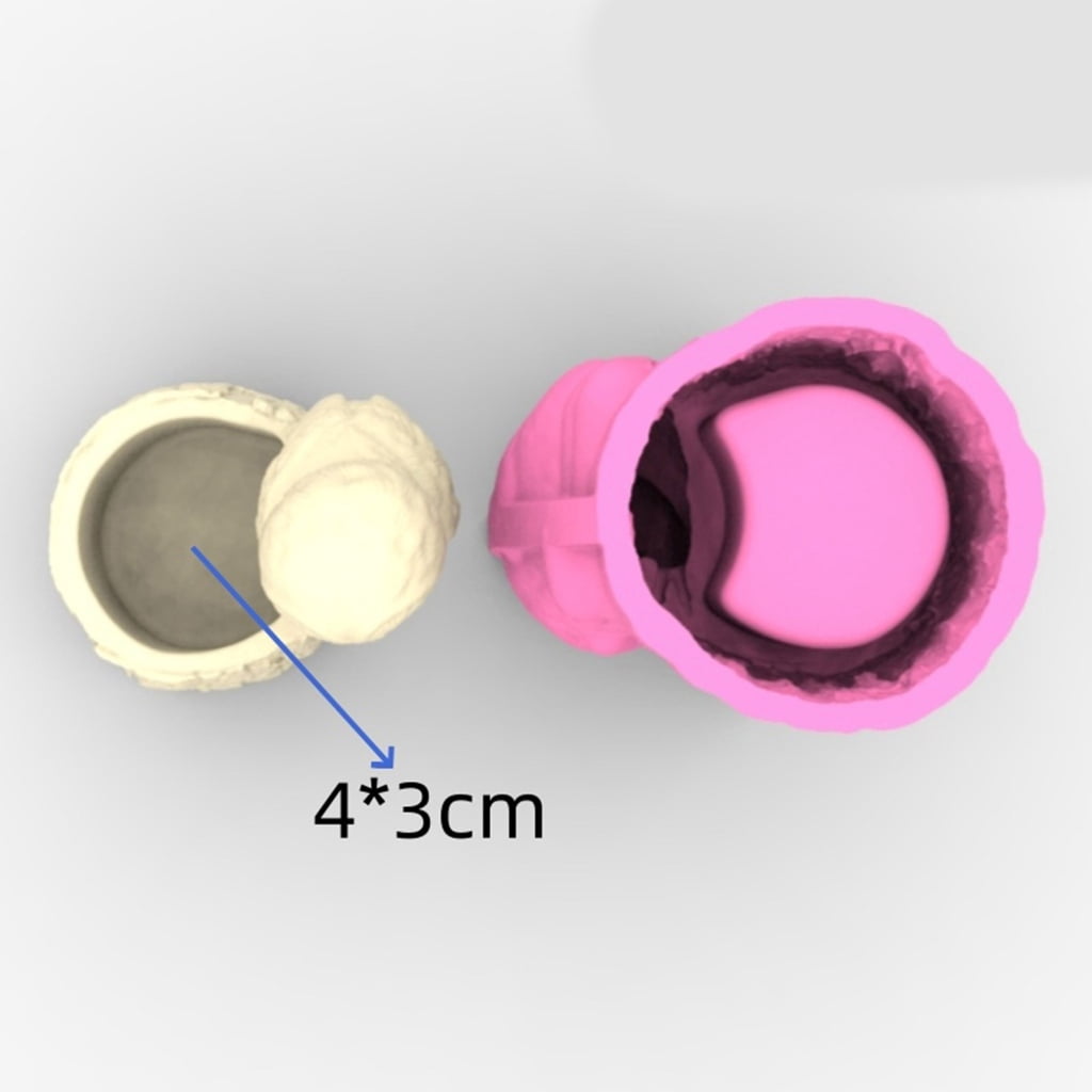 Aurgiarme Creative Owl Silicone Mould Succulents Pots Moulds Concrete Planter Molds Resin Crafting Molds for Hand-Making Lover