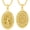 Arcangel Raphael_Gold, variant on Protection Necklace 925 Sterling Silver St Anthony Francis Joseph Peregrine Raphael Sebastian Medal I Can Do All Things Through Christ Patron Saint Jewelry Christian Gifts for Men Women