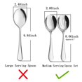 thumbnail image 4 of AOOSY Cuillères de Service x 3, Cuillères à Fentes x 3, Écumoire Utilitaire à Performance Avancée de 8,7 Pouces Perforée, Ensemble d'Ustensiles de Service en Acier Inoxydable pour Buffet, Boîte, Banquet, Cuisine, Basiques, 4 of 4