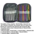 thumbnail image 3 of Baohd 22 Pcs/set Color Random Crochet Hook Set with Zipper Storage Bag Stainless Steel Aluminum Alloy Crochet Needle Kit, 3 of 7