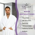 thumbnail image 6 of HALLEY Luxury Bathrobe for Women & Men, Shawl Collar Spa Bath Robes Terry Cotton Ultra Soft Shower Robe with Pockets - White (S), 6 of 8
