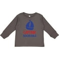thumbnail image 3 of Inktastic Captain Adorable, Sail Boat, Sailing - Red Blue Boys Long Sleeve Toddler T-Shirt, 3 of 5