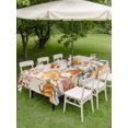 thumbnail image 3 of Outdoor Tablecloth with Umbrella Hole and Zipper, Orange Fall Rectangle Table Cloth 60x120 Inch Waterproof Tablecloth, Thanksgiving Pumpkins Botanical Autumn Picnic Table Cover for Patio Camping, 3 of 7