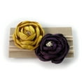 thumbnail image 6 of My Lello Baby Girl Ranunculus Flower Stretchy Nylon Elastic Headbands Set 2pcs - Medium - Light Gold / Buttercream, 6 of 7