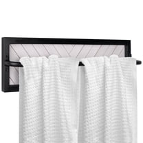 Autumn Alley Farmhouse Towel Rack – Black and White Shiplap Farmhouse Bathroom Decor