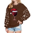 thumbnail image 1 of EHQJNJ Chandail en Molleton Graphique Café Noël pour Femmes Col Rond Pull Col Rond Chandail en Molleton Imprimé Festif Tunique Décontractée Chandail en Molleton de Noël pour Femmes, 1 of 4