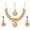 D135 Pink, variant on Sunsoul by Touchstone Indian Bollywood Traditional Studded Look Rhinestone Faux Blue Sapphire Drops Designer Jewelry Necklace Set In Antique Gold Tone For Women.