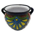 thumbnail image 5 of Michoacana Mini Planter #2 Hand Painted Pot Indoor Outdoor Multi Colored Glazed Talavera 7"L x 7"W x 5"H, 5 of 8
