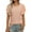 Orange, variant on OSOLU Solid Color Women Summer T-Shirt Tshirts Tee With Floral Hollow Ruffle Sleeves For Casual Wear Relaxed Fit Dailywear