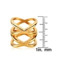 thumbnail image 5 of ELYA Jewelry Women's Split Crisscross Orbit Gold Plated Ring, 5 of 5