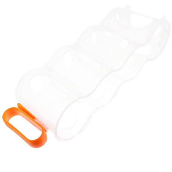 CATIEBYE Large Capacity Orange Refrigerator Can Organizer, Transparent Soda Holder and Drink Storage Rack