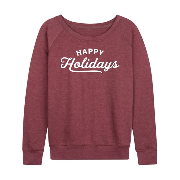 Instant Message - Happy Holidays - Women's Lightweight French Terry Long Sleeve Shirt