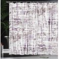 thumbnail image 3 of Ambesonne Grunge Shower Curtain, Illustration Abstract Lines, 69"Wx75"L, Dark Purple, 3 of 4