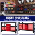 thumbnail image 5 of AUHUP 4-Tier Garage Storage Shelves 3000LBS Heavy Duty Metal Shelving 40" W Shelving Unit for Warehouse, Basement Industrial, Commercial Utility Rack Shelf, Black,59"H x 40"W x 19"D, 5 of 10