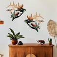 thumbnail image 4 of Kalekey Set of 2 Elk Wall Art Decor Deer Metal Wall Decor Rustic Cabin Hunting Decor Metal Wall Art Sculpture Décor for Home, 4 of 7