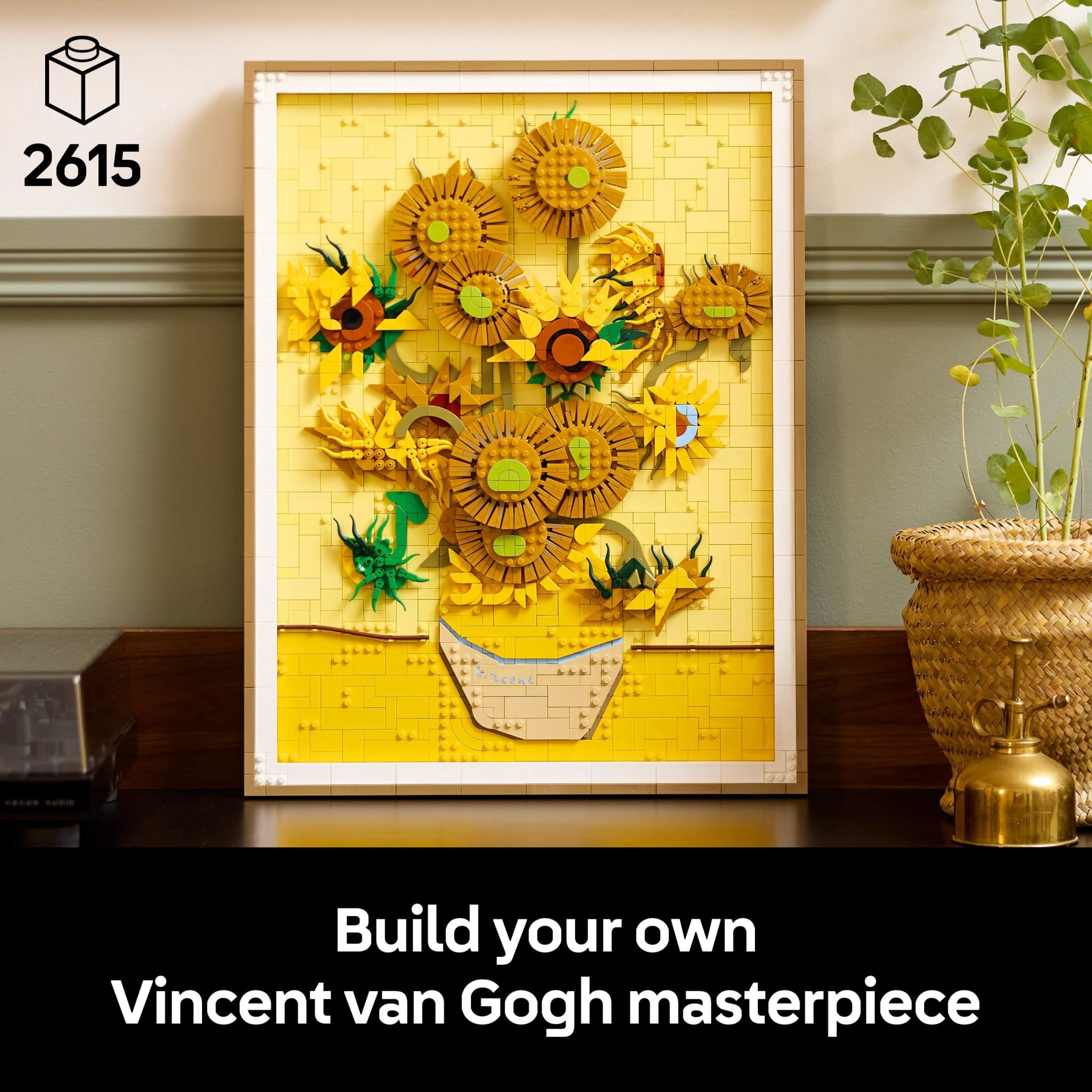 LEGO Art Vincent van Gogh – Sunflowers Building Set for Adults - Home Decor Idea - Brick Built Painting - Gift for Birthdays - 31215