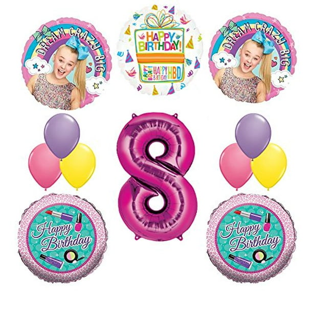 JoJo Siwa Party Supplies Dream Crazy Big 8th Birthday Balloon Bouquet