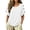 #0300-White, variant on Uootdi Women's Tops Short Sleeve Crew Neck Side Button Blouses Bohemian Casual Style Lightweight Breathable Relaxed Fit Shirts Gift