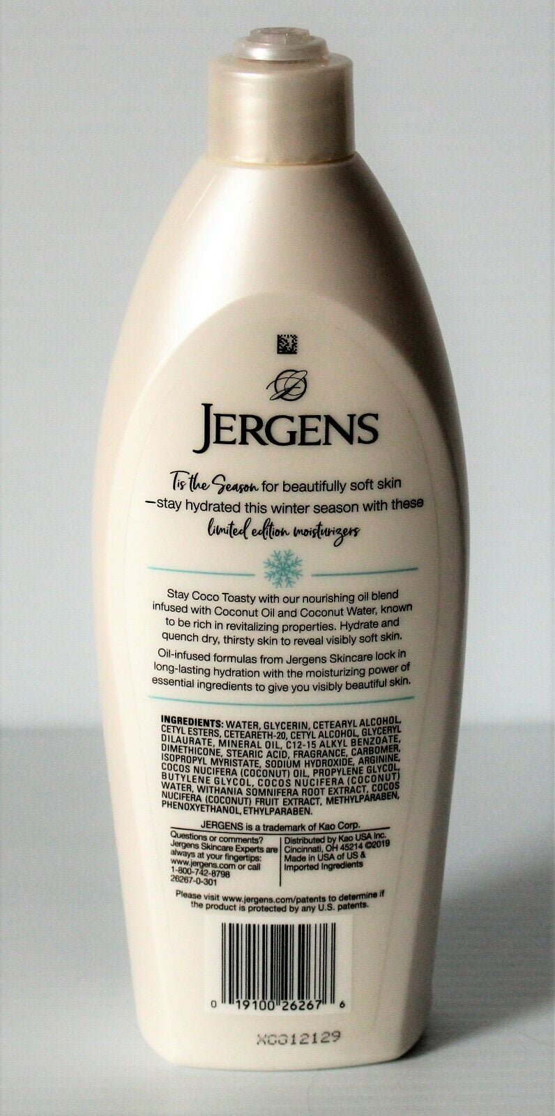 Jergens Limited Edition Coco Toasty Hydrating Coconut Moisturizer 16.8 oz