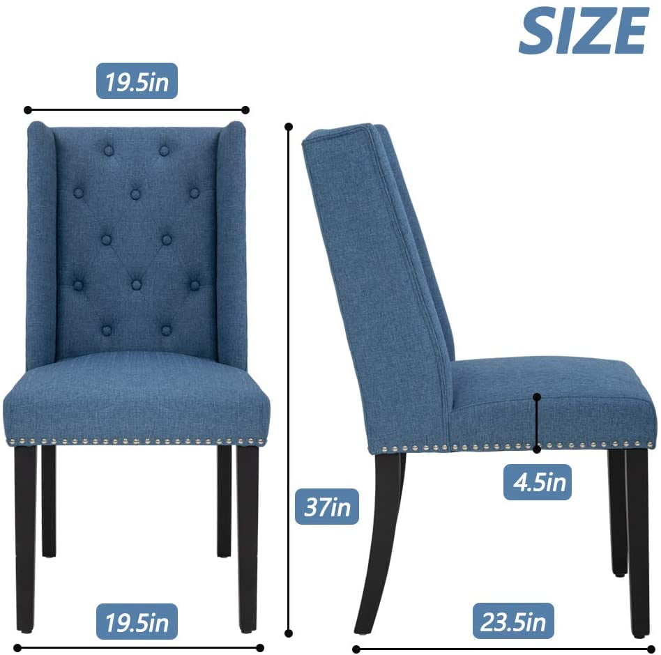 FDW Dining Chair, Set of 2, Blue